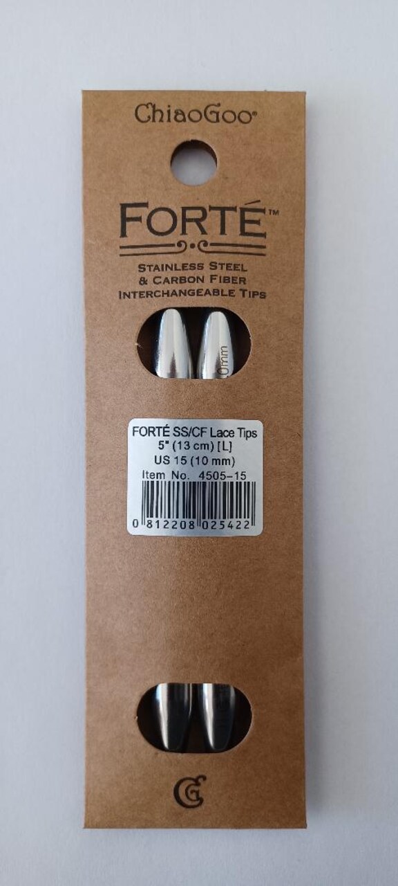 ChiaoGoo Forte 5" Stainless Steel & Carbon Fiber Interchangeable Knitting Needle